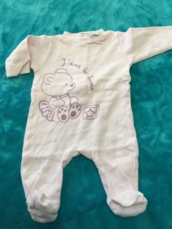 grenouillère petit kimbaloo 1 mois neuve coton rose pale