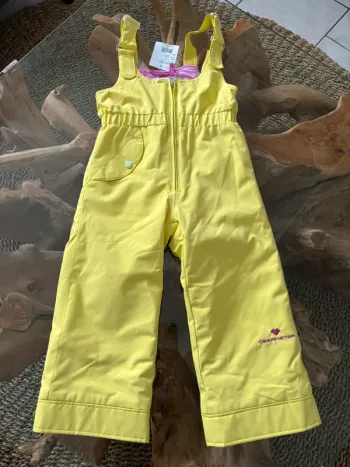 Combinaison de ski fille Obermeyer jaune rose 4 ans neuf