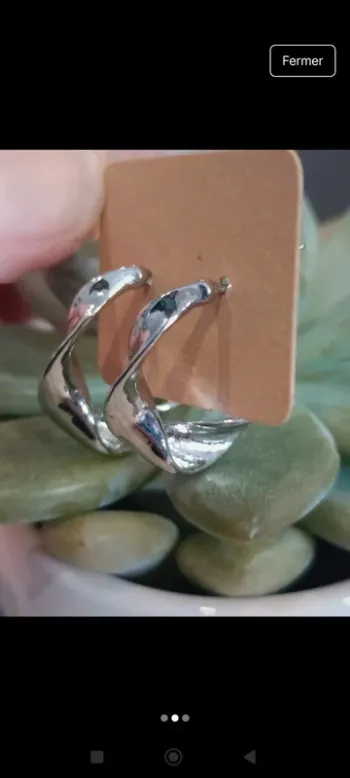 Boucles d'oreilles créoles torsadées