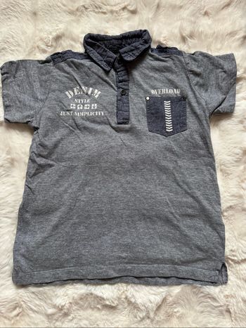 👕 polo - garçon - 8 ans - denim style - Boy top - bon état