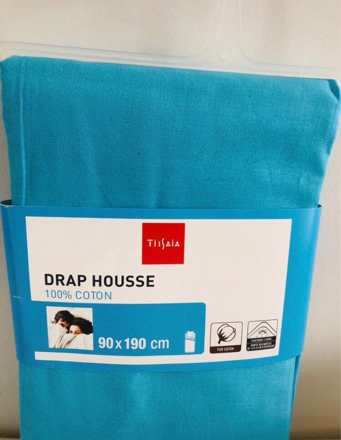 Drap housse une personne 1 place lit enfant - photo numéro 4