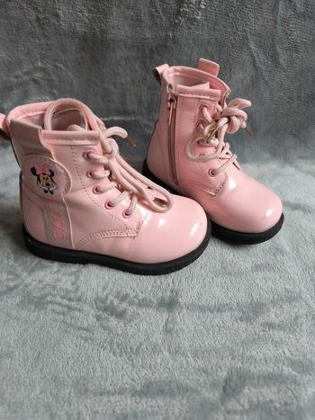 Bottines vernis rose minnie taille 22