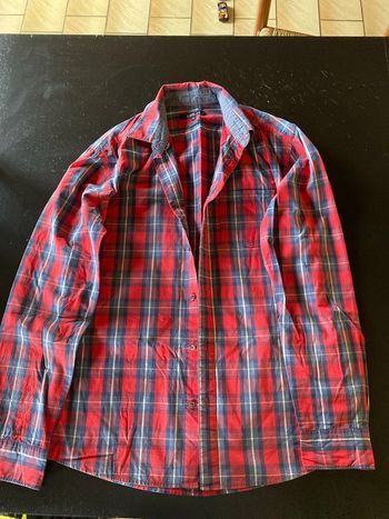 Chemise à carreaux manches longues