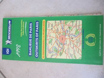 Carte Michelin n° 101 Banlieue de Paris 1:53000