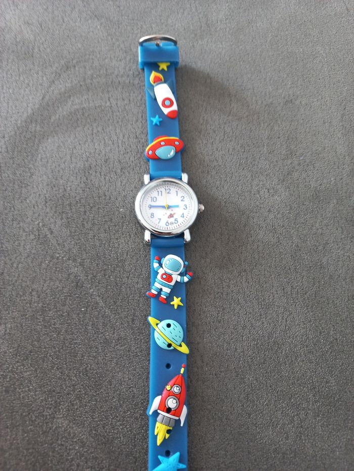 Montre enfant aiguilles cosmonaute astronaute - photo numéro 2