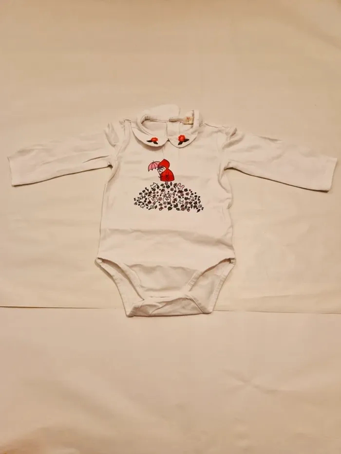 Lot 4 bodies manches longues fille 9 mois - photo numéro 5