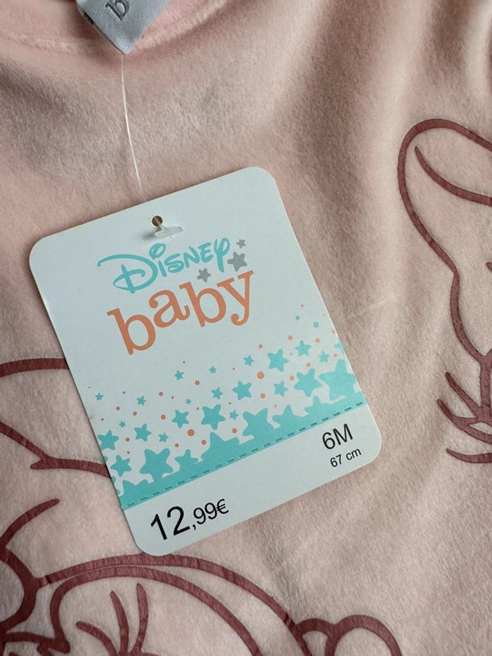 Pyjama deux pièces en velours rose Disney taille 6 mois - photo numéro 5