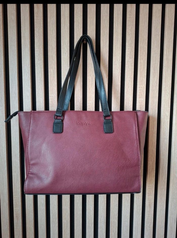 Sac cabas bandoulière Lollipops bordeaux - photo numéro 7