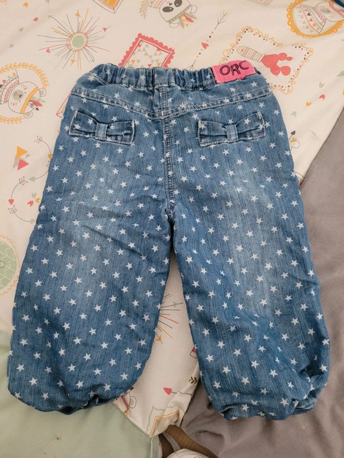 2 pantalons jeans chauds doublés 18 mois - photo numéro 12