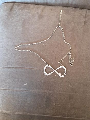 Collier femme infini argenté