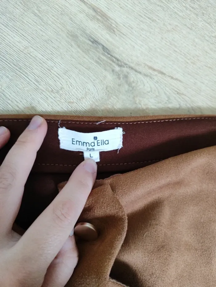 Jupe marron en daim - photo numéro 3