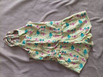 Combishort jaune motifs flamands roses