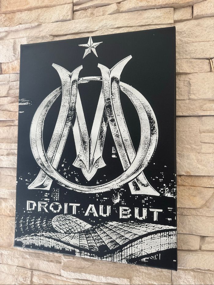 Tableau OM - Logo “Droit au But” en toile 30x40cm - photo numéro 4