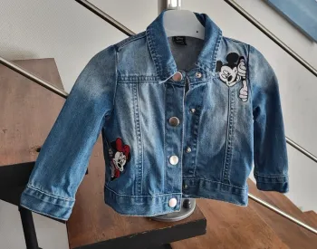 Veste en jean minnie et mickey