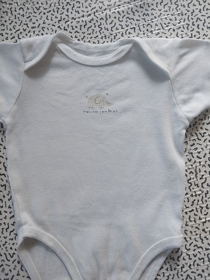 Lot 2 bodies bébé – Taille 9 mois – Mots d’enfants - photo numéro 3