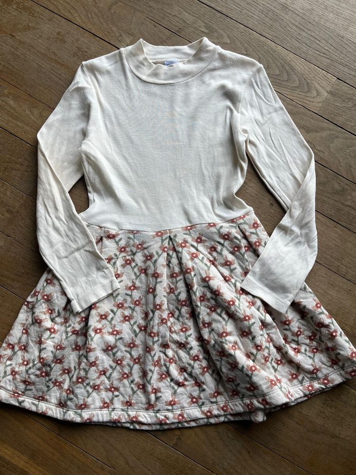 Robe crème Petit Bateau 8 ans