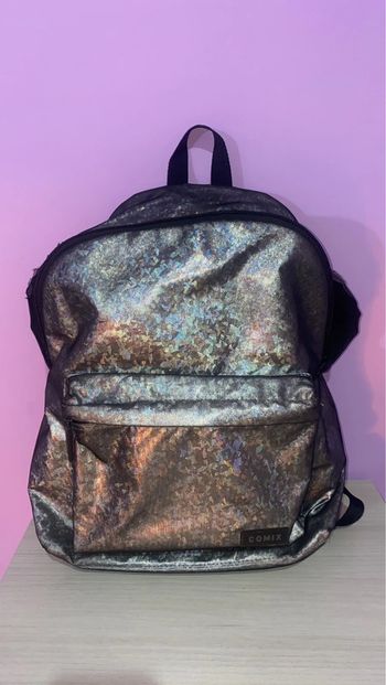 sac à dos de bande dessinée en argent cassé