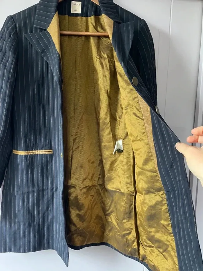 Superbe veste marine et dorée ultrachic 36 - photo numéro 8