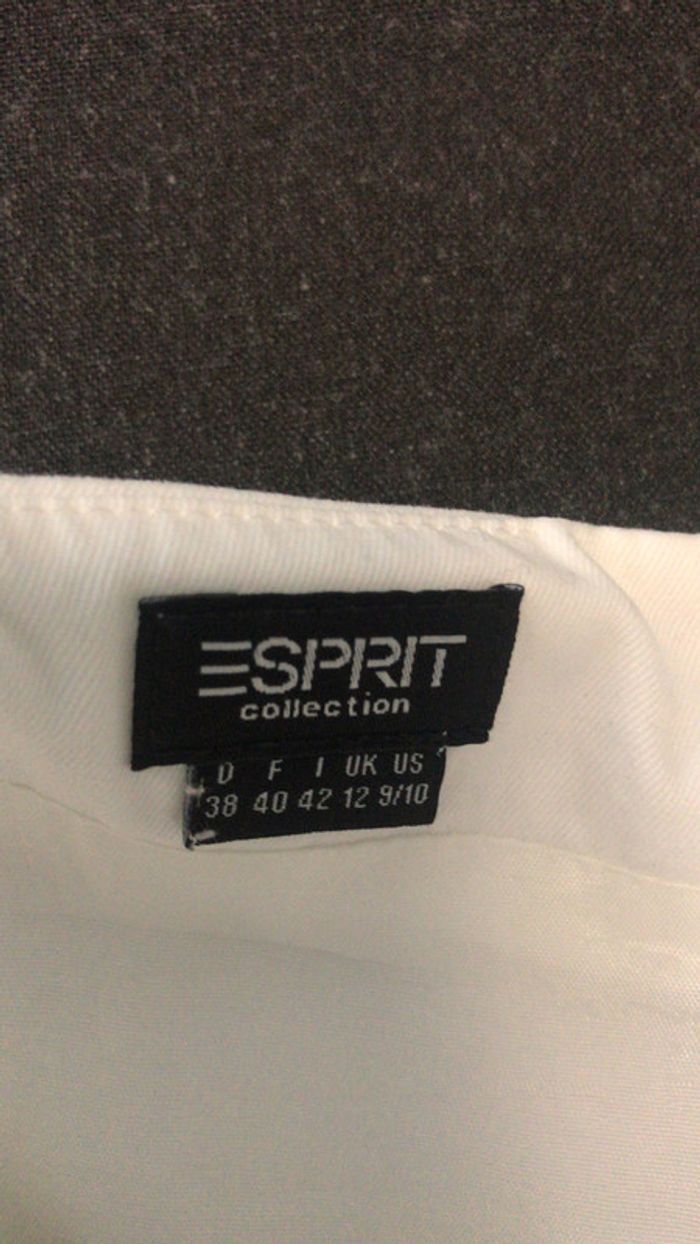 Jupe blanche plissée Esprit taille 40 - photo numéro 4