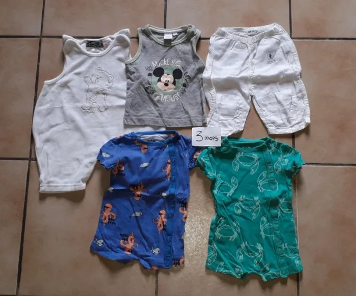 Lot 5 vêtements 3 mois garçon