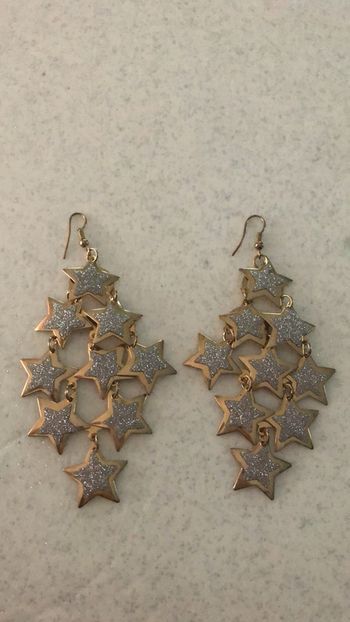 Boucles d’oreilles pendantes étoiles femme
