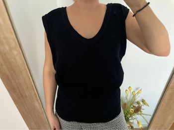 Débardeur  pull long noir