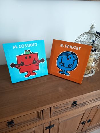 Lot de 2 cadres Monsieur Madame 