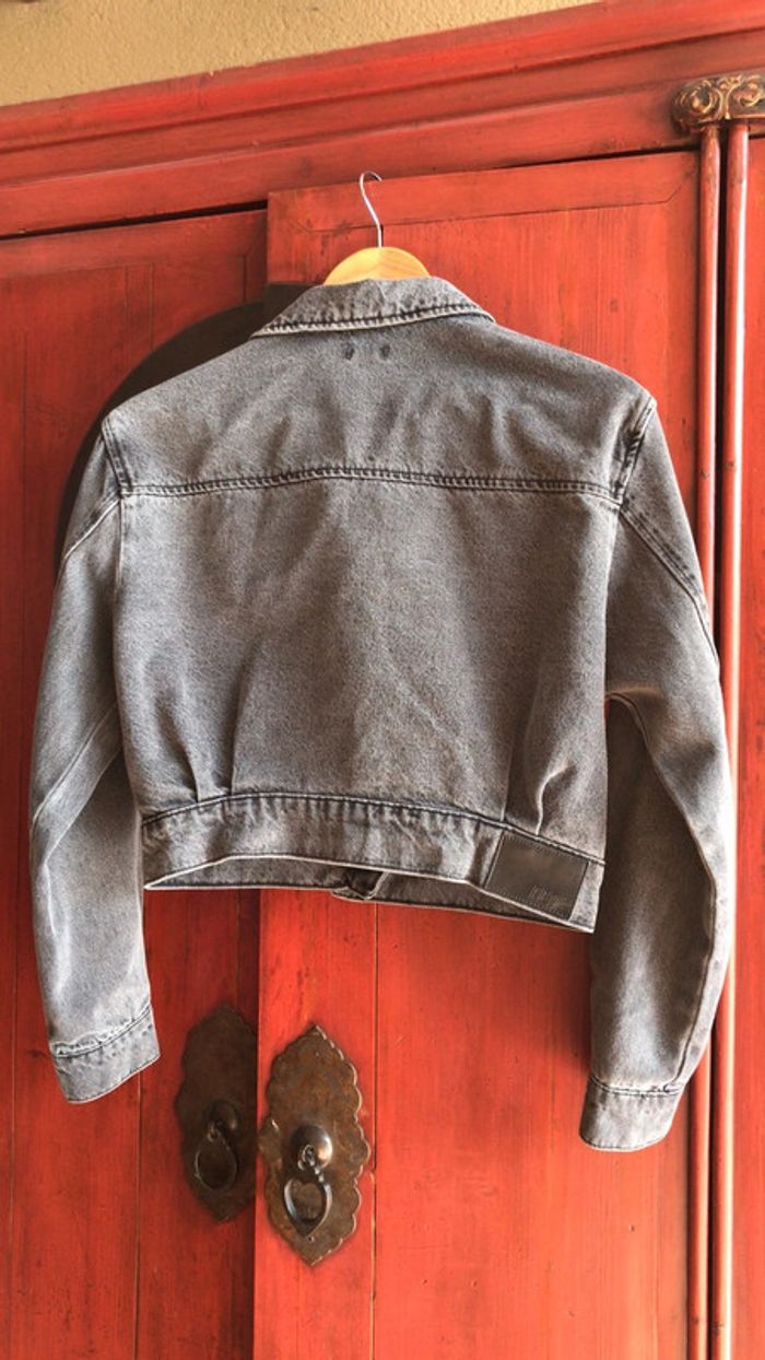Pull&Bear veste en jean taille xs gris anthracite - photo numéro 6