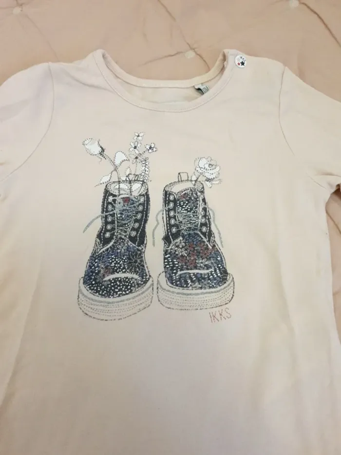 Tshirt rose IKKS 12m 74cm - photo numéro 2