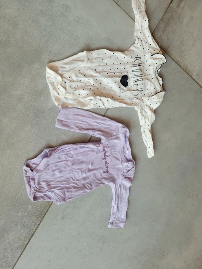 Lot body bébé fille 74 cm manche longue