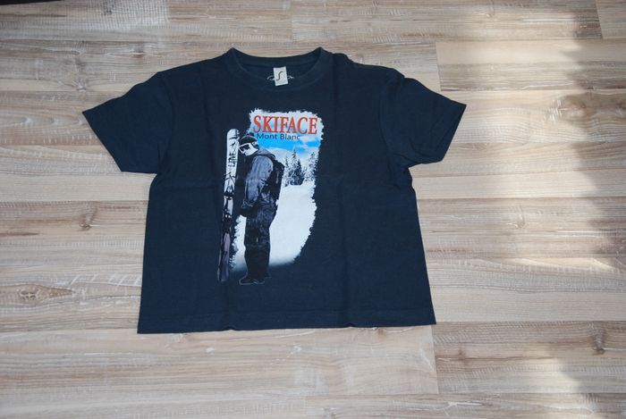 t-shirt garçon 8 ans bleu mont blanc skiface