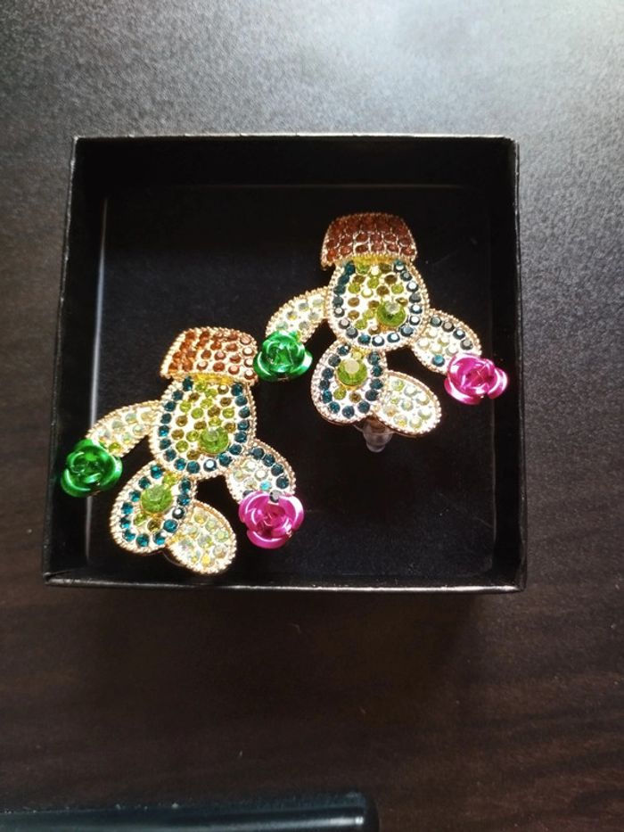 Boucles d'oreilles vintage cactus avec coffret cadeau - photo numéro 2
