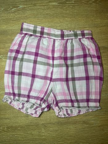 Short à carreaux rose /