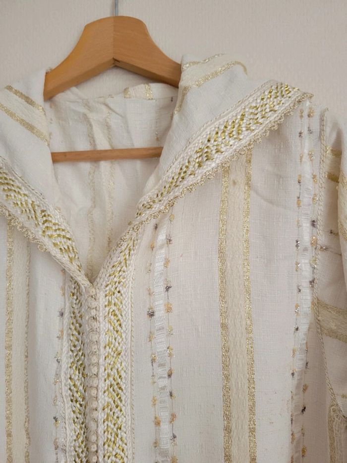 Jelaba beige/ blanc cassé - photo numéro 3