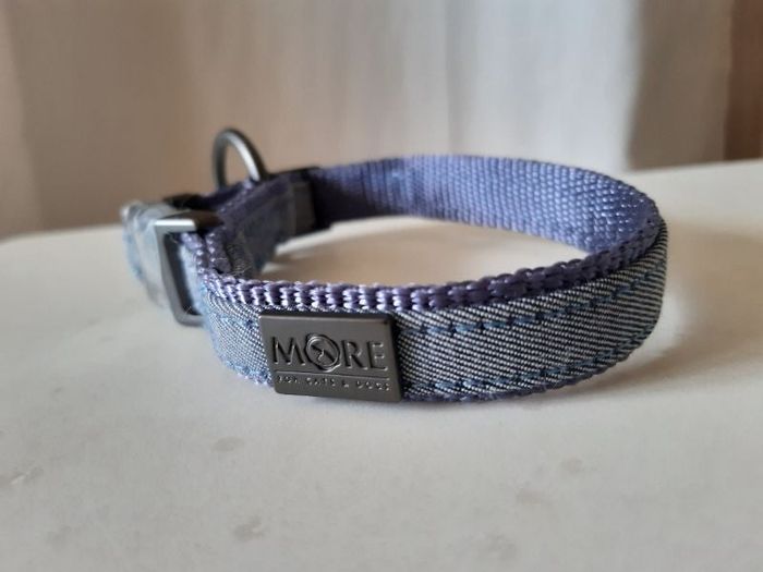Collier bleu chien taille S