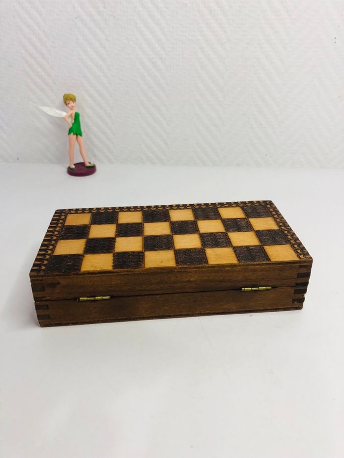 Échiquier pliable de voyage en bois (sans les pions) - photo numéro 8