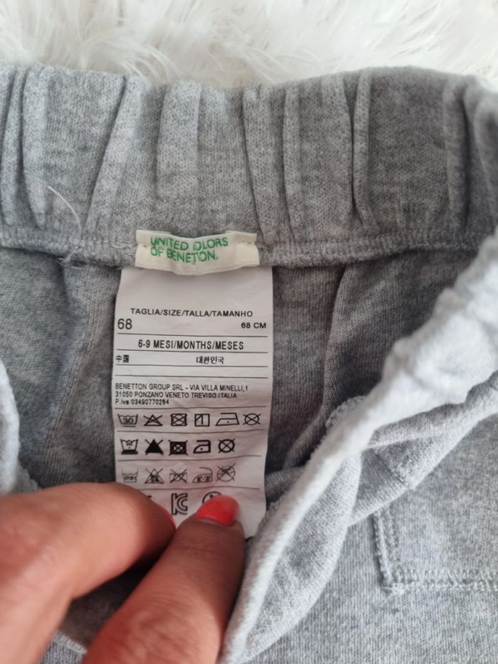 Ensemble sweat zippé sarouel Vertbaudet/United color of Benetton 6mois - photo numéro 9