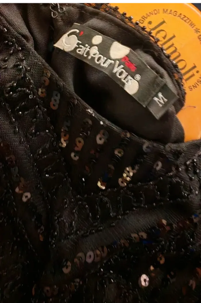 Robe noire à sequins Femme C'est Pour Vous Paris T M - photo numéro 5