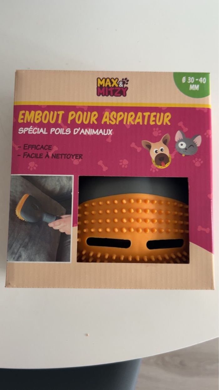 Embout d’aspirateur pour les poils d’animaux