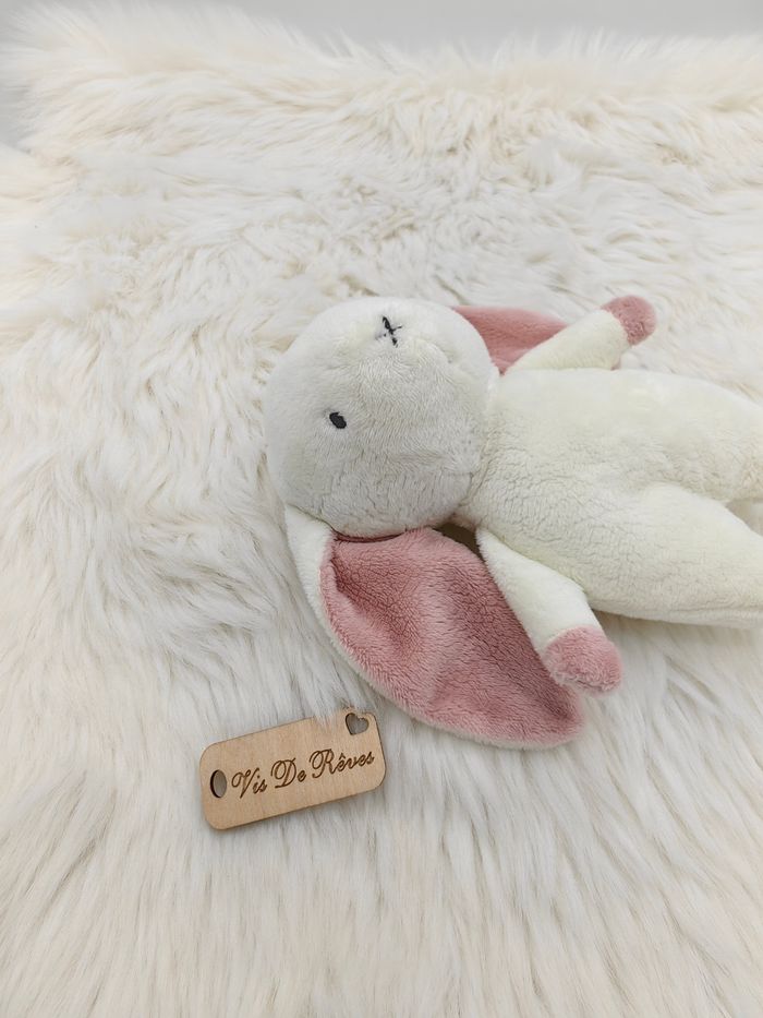 Doudou lapin couleur blanc cassé et rose Primark - photo numéro 2