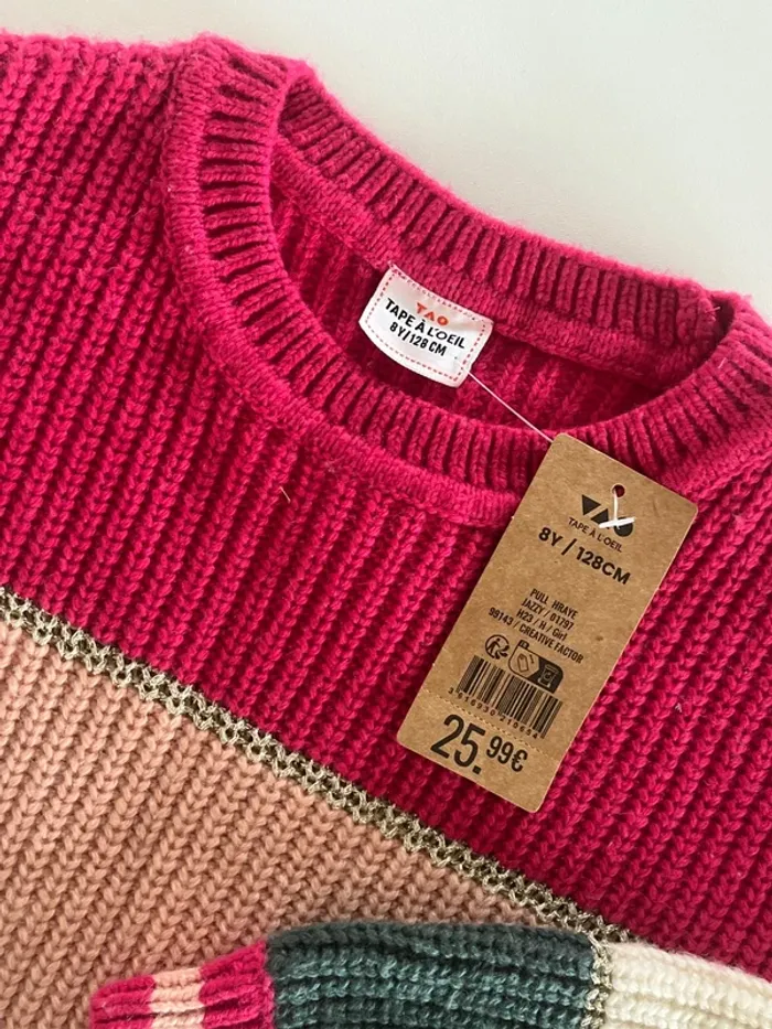 Pull fille neuf 8 ans TAO - photo numéro 2