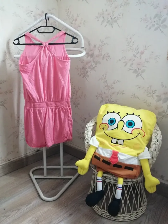 Combishort rose sans manches avec poches / eilook / (12ans) - photo numéro 2