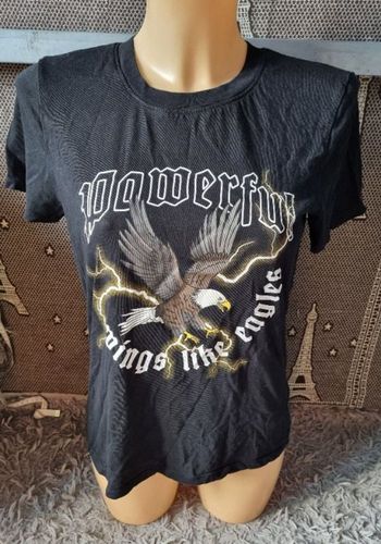 T-shirt noir imprimé aigle taille S Fb Sister neuf