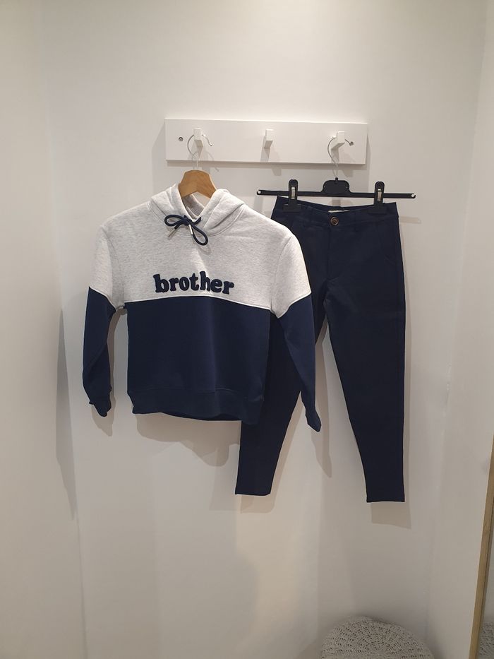 Sweat à capuche Brother gris/bleu marine Taille 2/3 ans - photo numéro 5