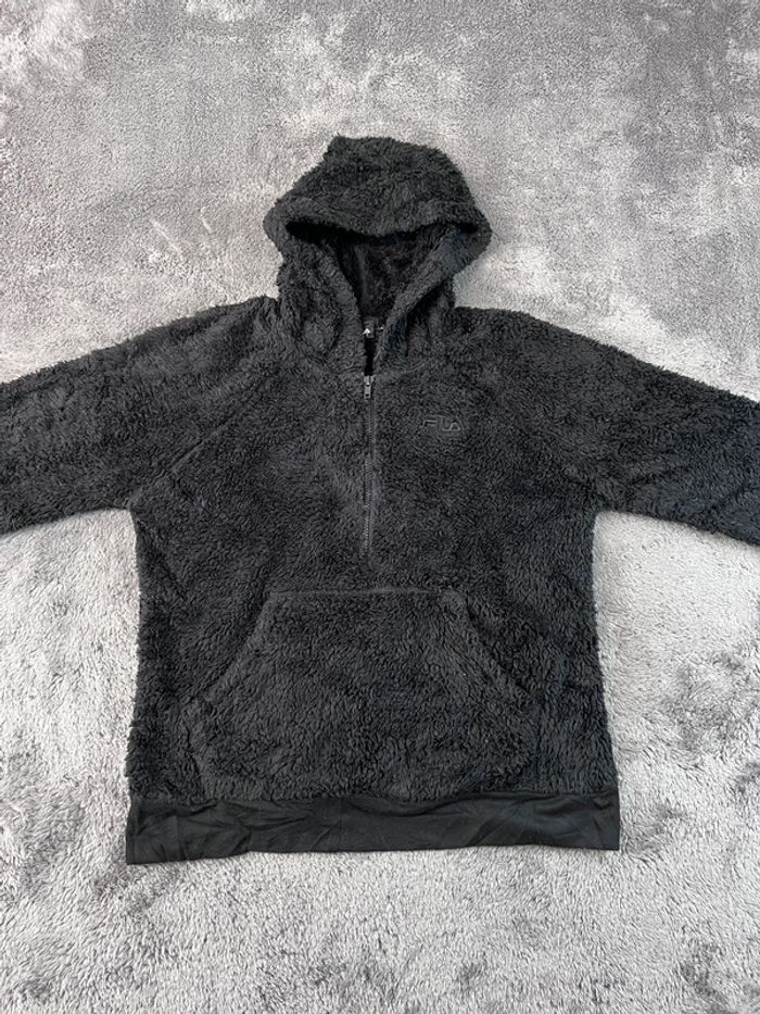 Pull sweat Polaire à capuche avec zip Fila noire – Taille L Homme - photo numéro 6