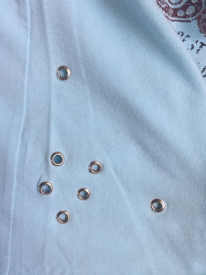 464-Tee-shirt turquoise T3 38/40 - photo numéro 5