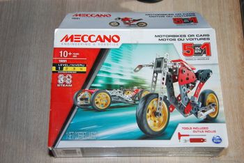 Meccano motos ou voiture 5 en 1 coffret niveau 1
