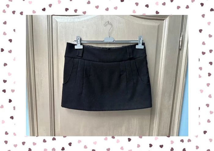 Mini jupe en laine benetton 46 noir - photo numéro 2