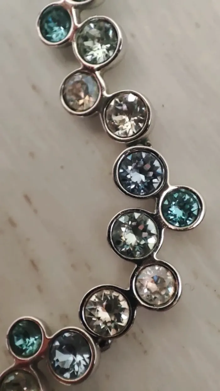 Bracelet Swarovski bleu - photo numéro 2