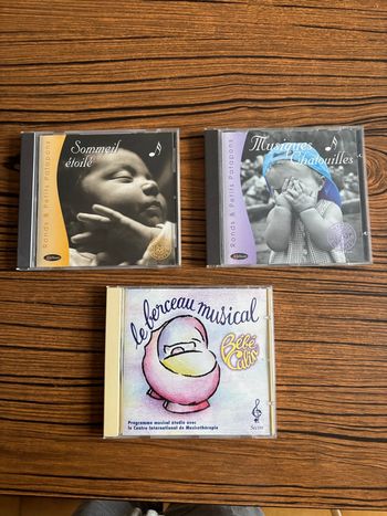 lot de 3 CD de « musique détente » pour bébé ou  enfant